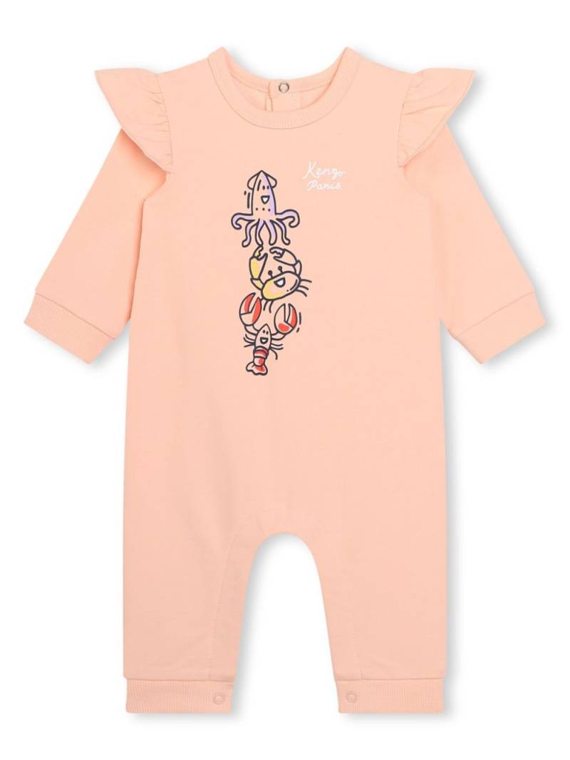 Kenzo Kids graphic-print organic cotton romper - Pink von Kenzo Kids