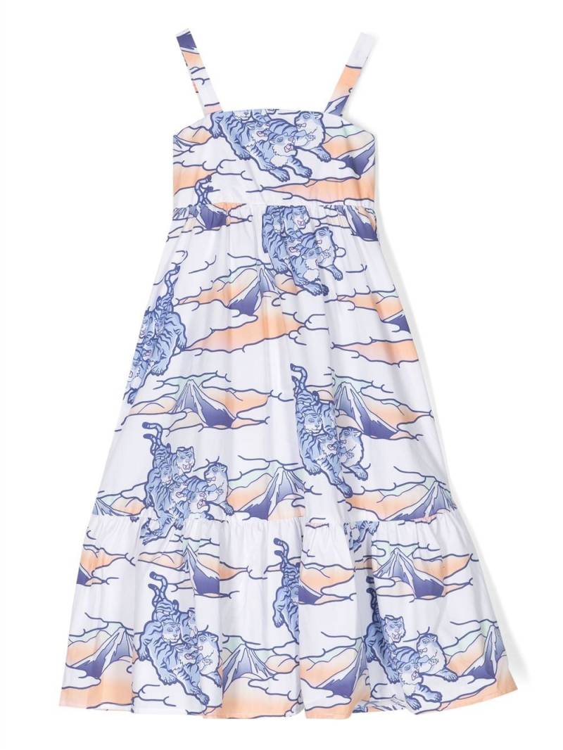 Kenzo Kids graphic-print strappy dress - White von Kenzo Kids