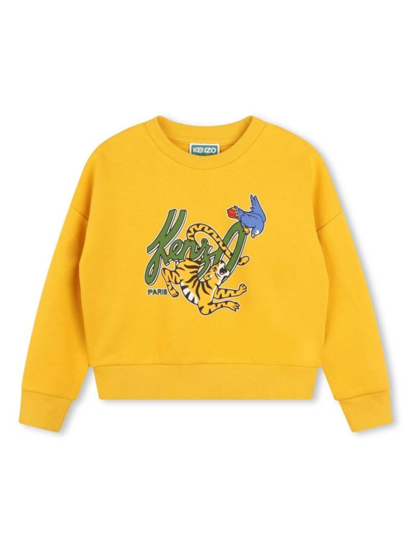 Kenzo Kids graphic-print sweatshirt - Yellow von Kenzo Kids