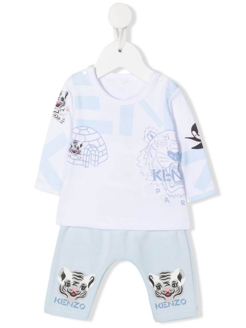 Kenzo Kids graphic-print tracksuit set - White von Kenzo Kids