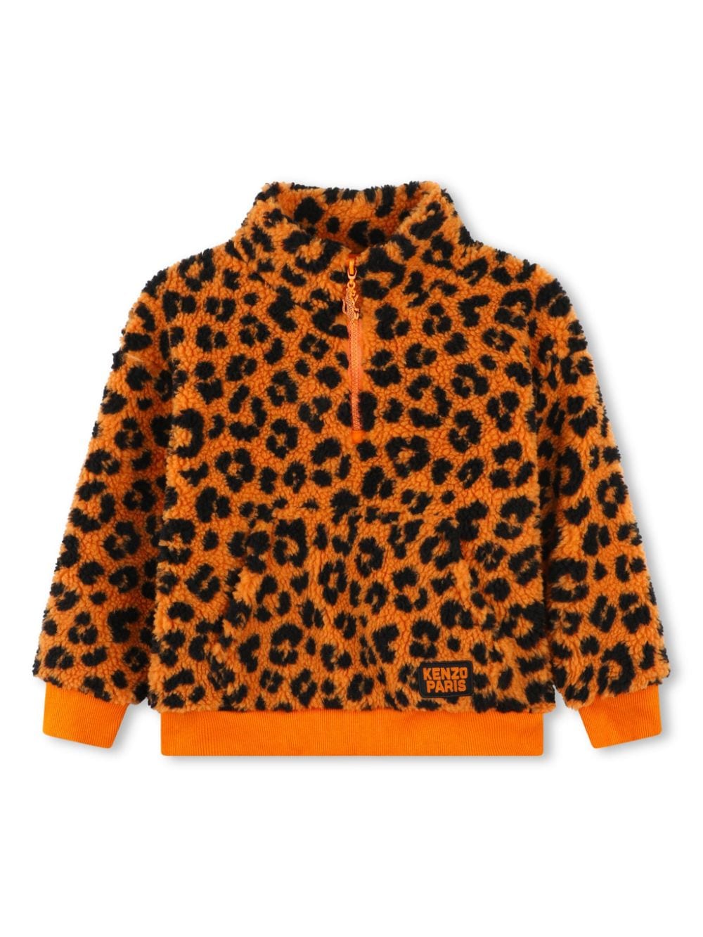 Kenzo Kids leopard print faux-shearling sweatshirt - Orange von Kenzo Kids