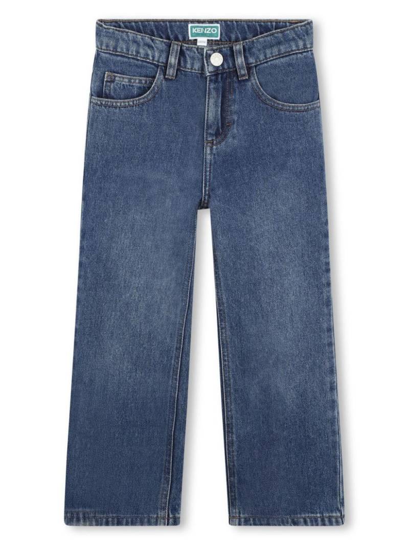 Kenzo Kids logo-appliqué jeans - Blue von Kenzo Kids