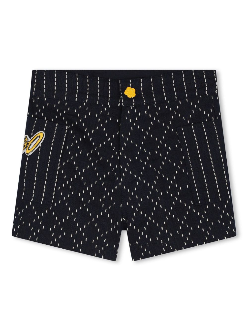 Kenzo Kids logo-appliqué stitched mini shorts - Blue von Kenzo Kids