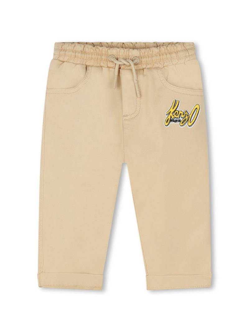 Kenzo Kids logo-appliqué track pants - Neutrals von Kenzo Kids