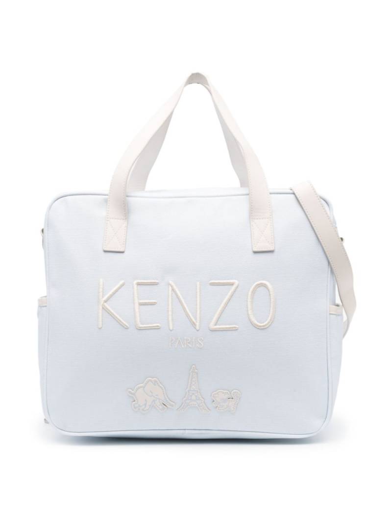 Kenzo Kids logo-embossed cotton changing bag - Blue von Kenzo Kids