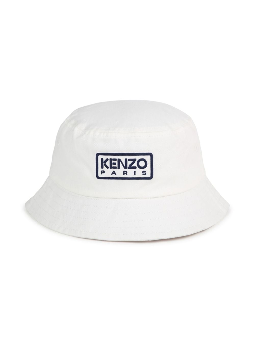 Kenzo Kids logo-embroidered cotton bucket hat - White von Kenzo Kids