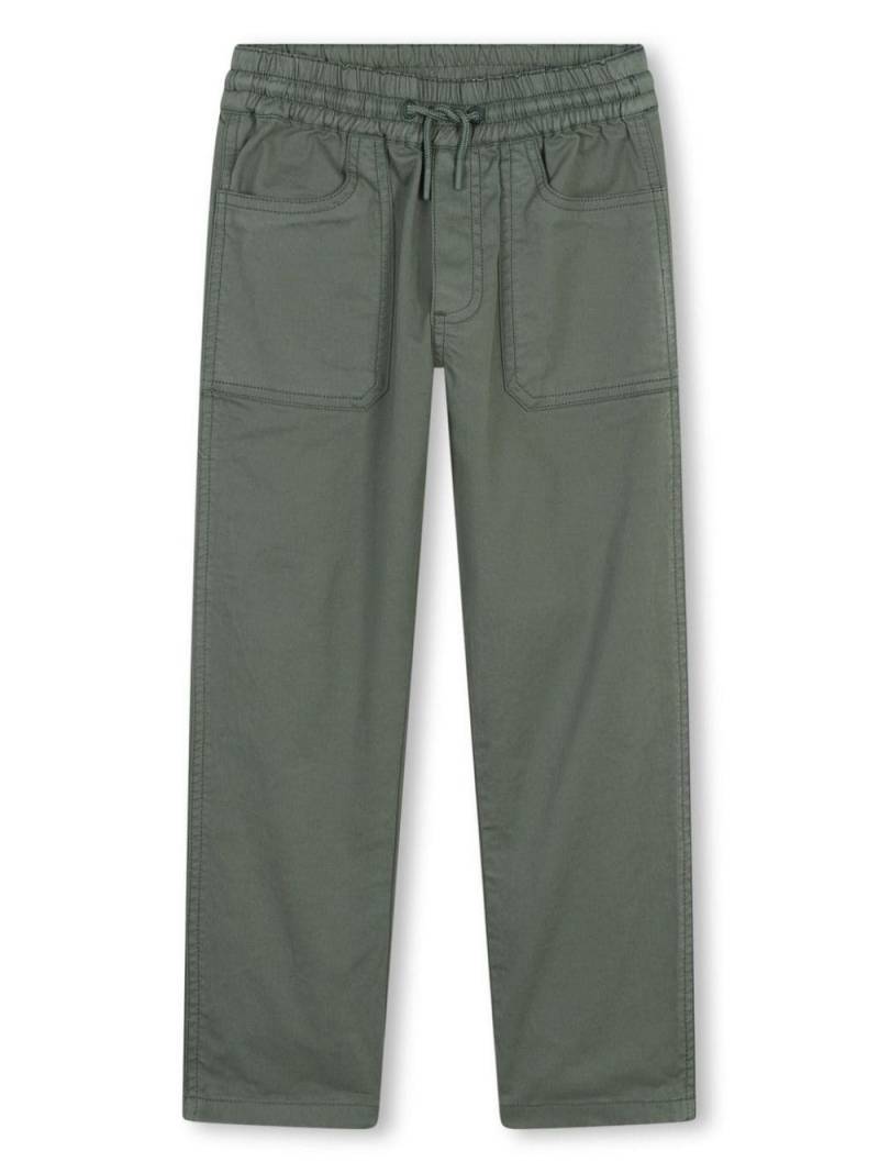 Kenzo Kids logo-embroidered trousers - Green von Kenzo Kids