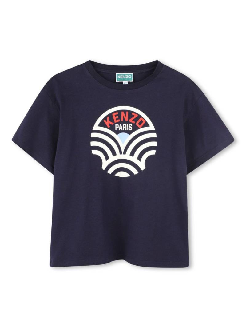 Kenzo Kids logo-print T-shirt - Blue von Kenzo Kids