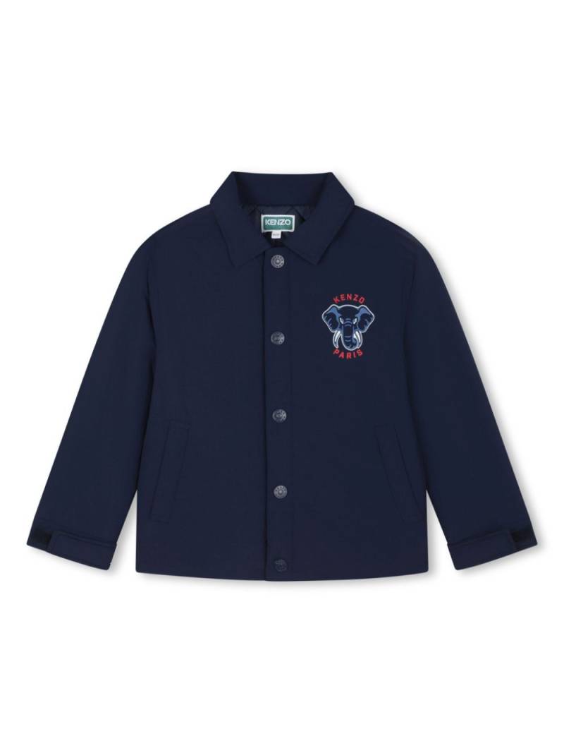 Kenzo Kids logo-print coach jacket - Blue von Kenzo Kids