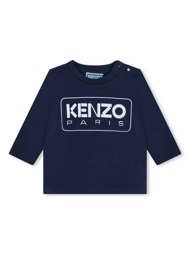 Kenzo Kids logo-print cotton T-shirt - Blue von Kenzo Kids