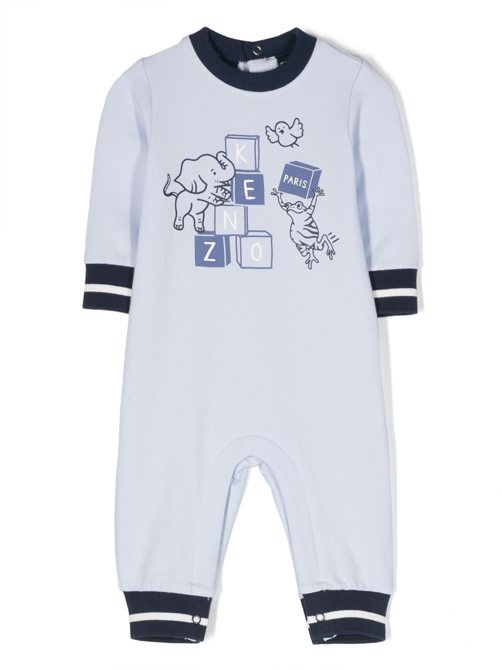 Kenzo Kids logo-print cotton romper - Blue von Kenzo Kids