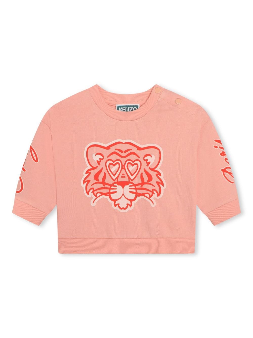 Kenzo Kids logo-print cotton sweatshirt - Neutrals von Kenzo Kids