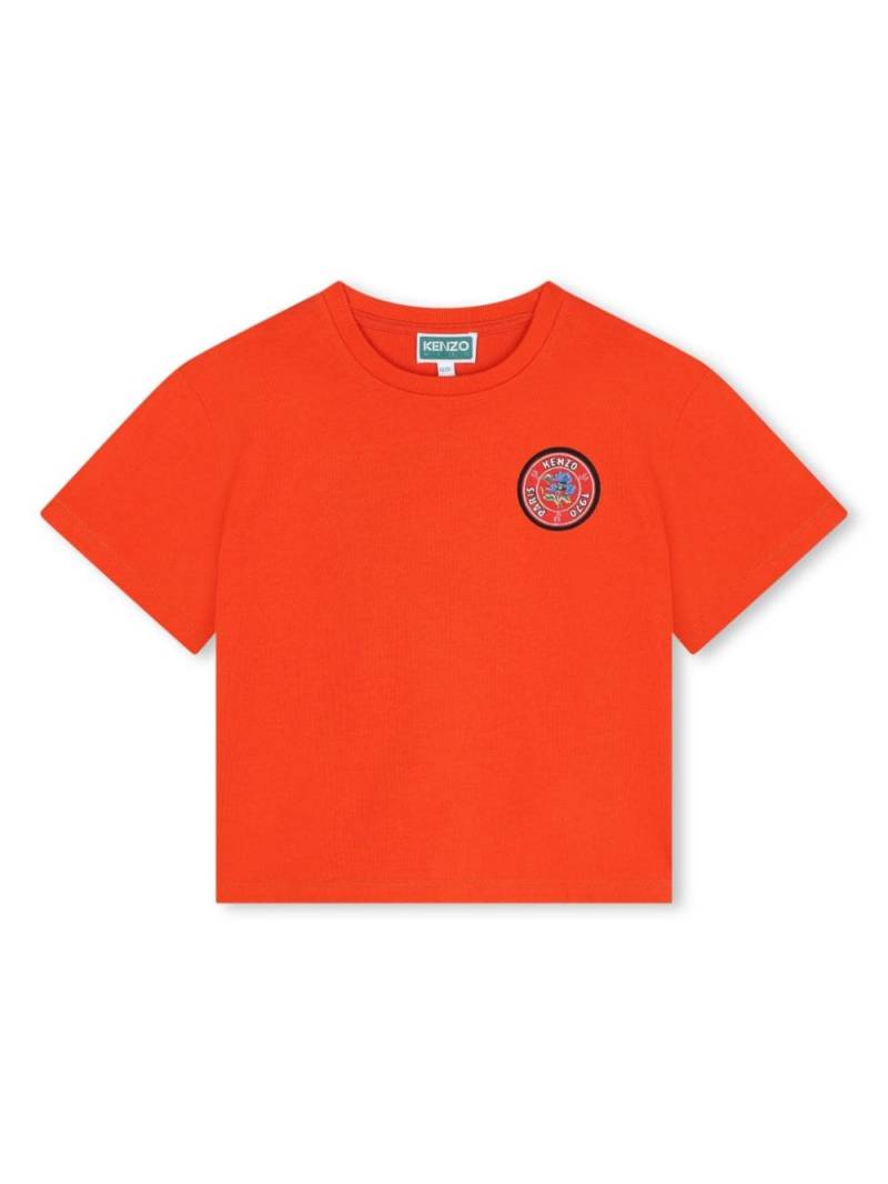 Kenzo Kids logo-print cotton t-shirt - Orange von Kenzo Kids