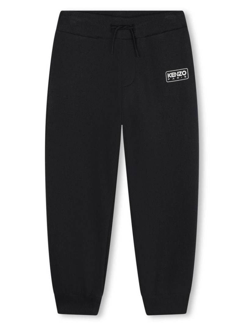 Kenzo Kids logo-print cotton track pants - Black von Kenzo Kids