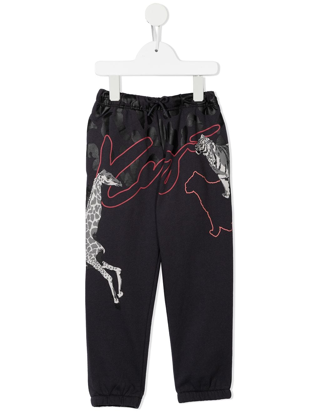 Kenzo Kids logo-print cotton track pants - Blue von Kenzo Kids