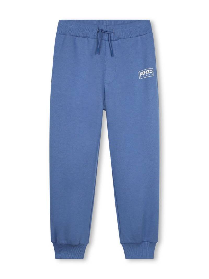 Kenzo Kids logo-print cotton track pants - Blue von Kenzo Kids