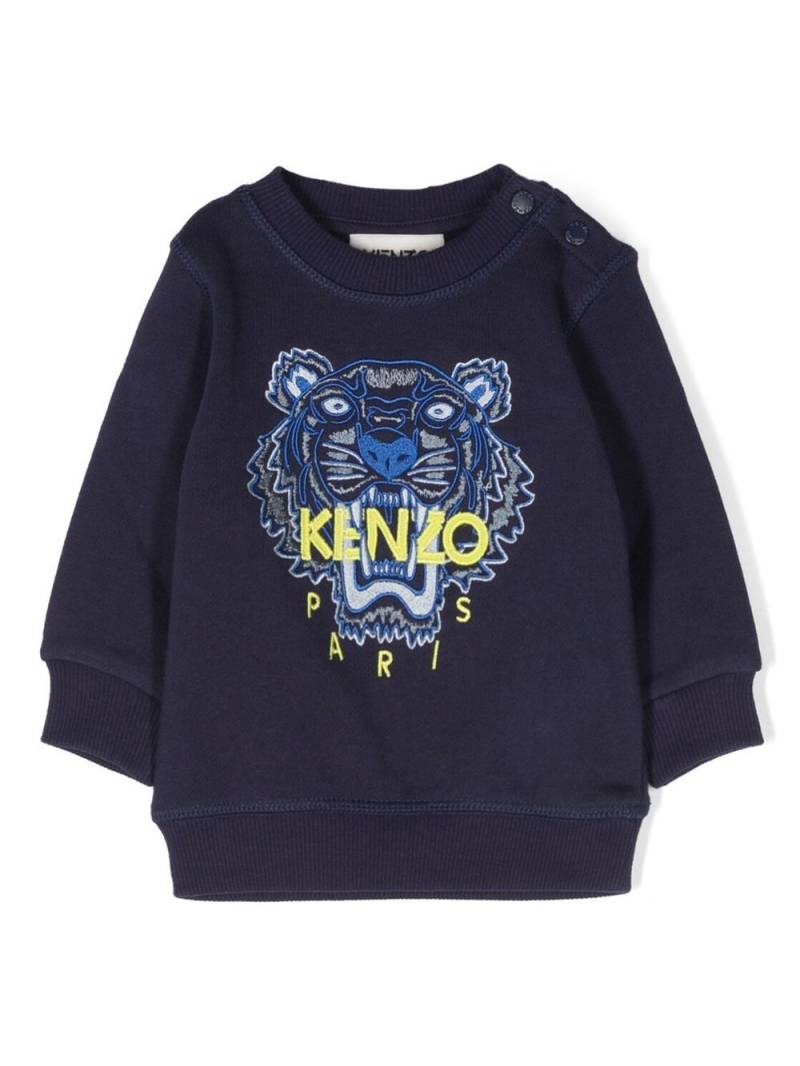 Kenzo Kids logo-print detail sweatshirt - Blue von Kenzo Kids