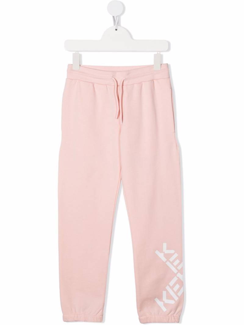 Kenzo Kids logo-print drawstring track pants - Pink von Kenzo Kids