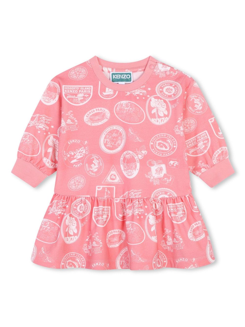 Kenzo Kids logo-print dress - Pink von Kenzo Kids