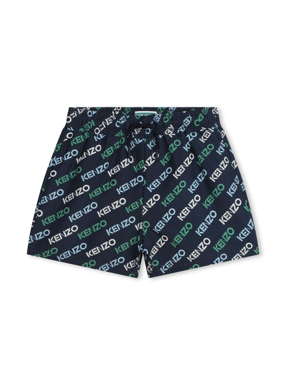 Kenzo Kids logo-print elasticated-waistband swim shorts - Blue von Kenzo Kids