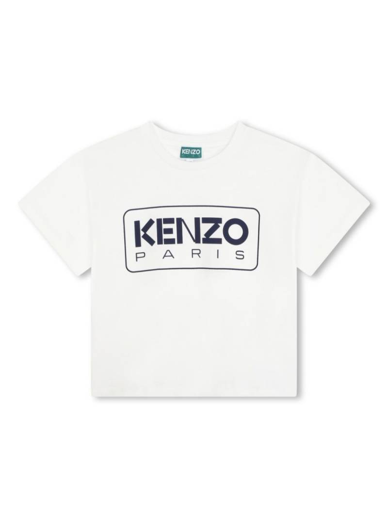 Kenzo Kids logo-print organic cotton T-shirt - Neutrals von Kenzo Kids