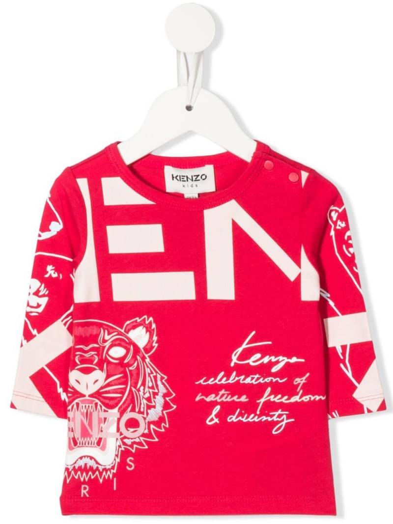 Kenzo Kids logo-print organic cotton T-shirt - Pink von Kenzo Kids