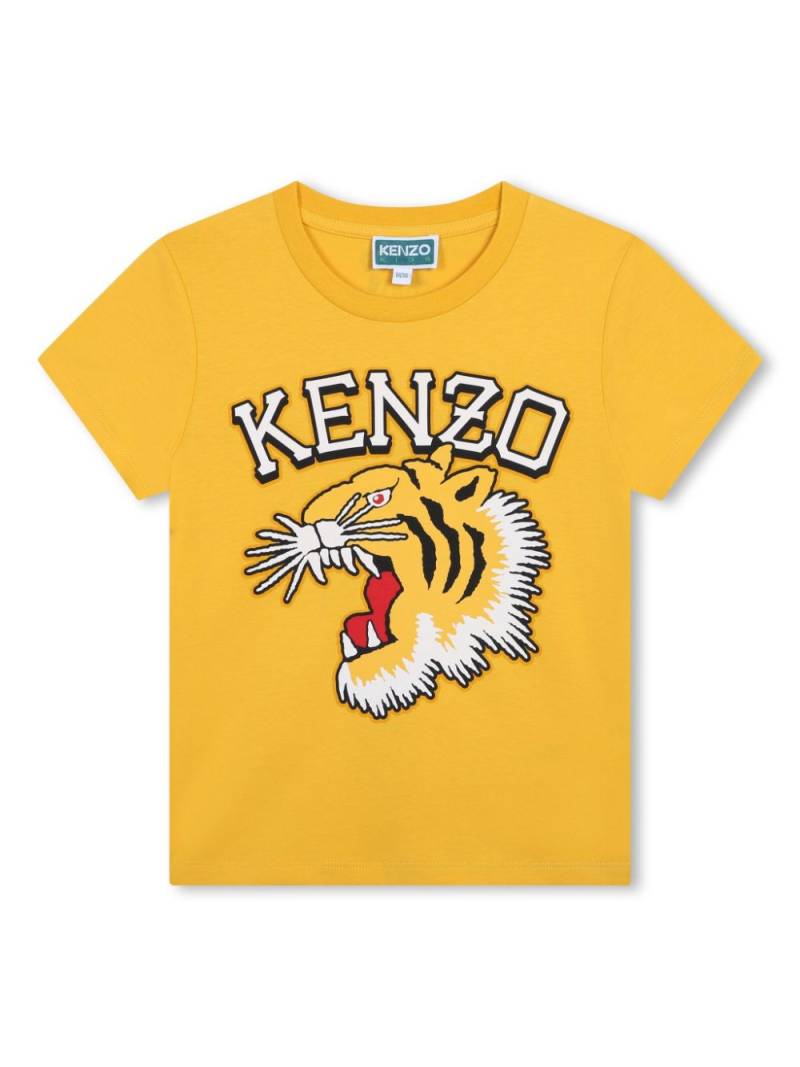 Kenzo Kids logo-print organic cotton T-shirt - Yellow von Kenzo Kids