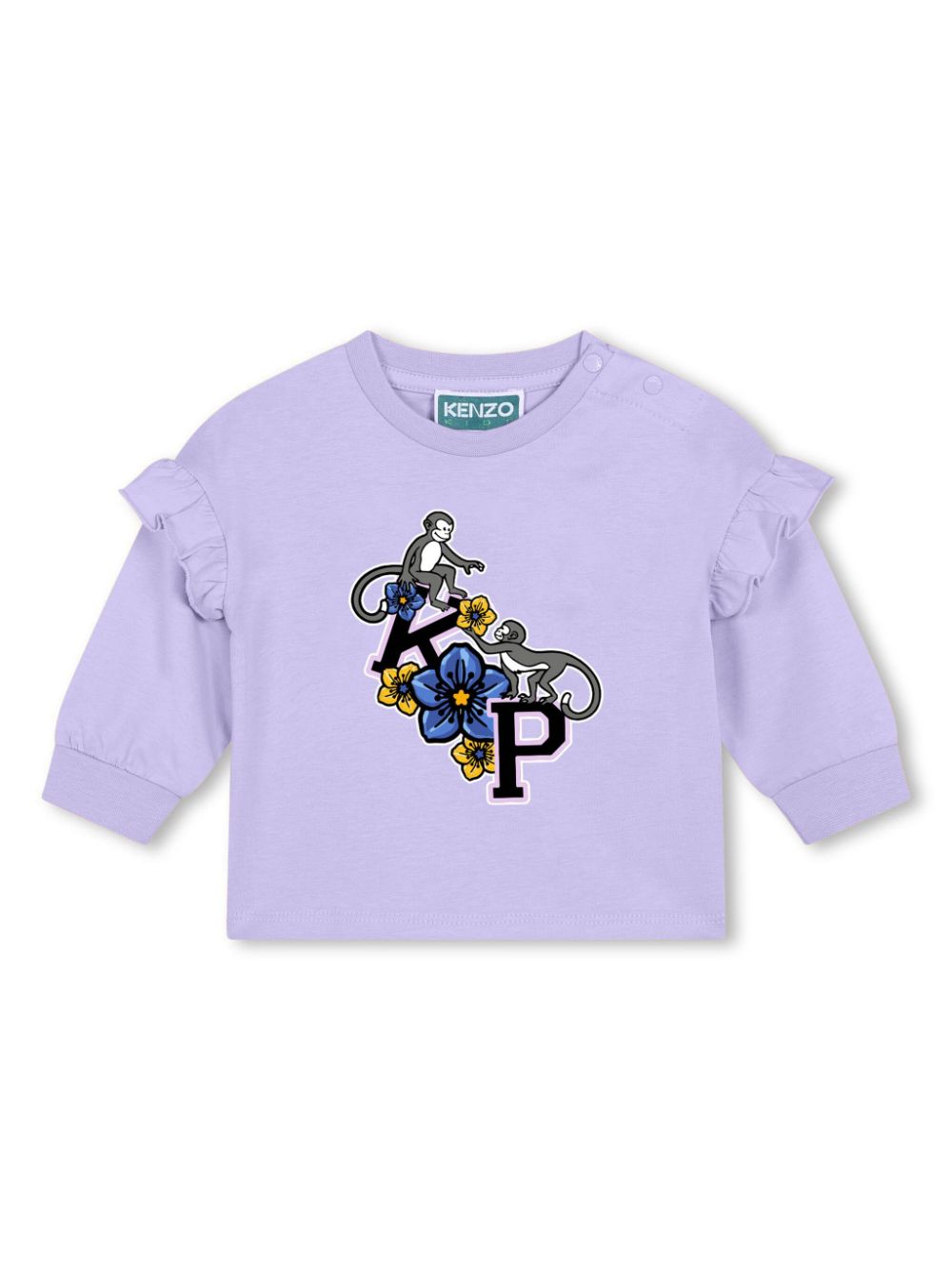 Kenzo Kids logo-print organic cotton T-shirt dress - Purple von Kenzo Kids