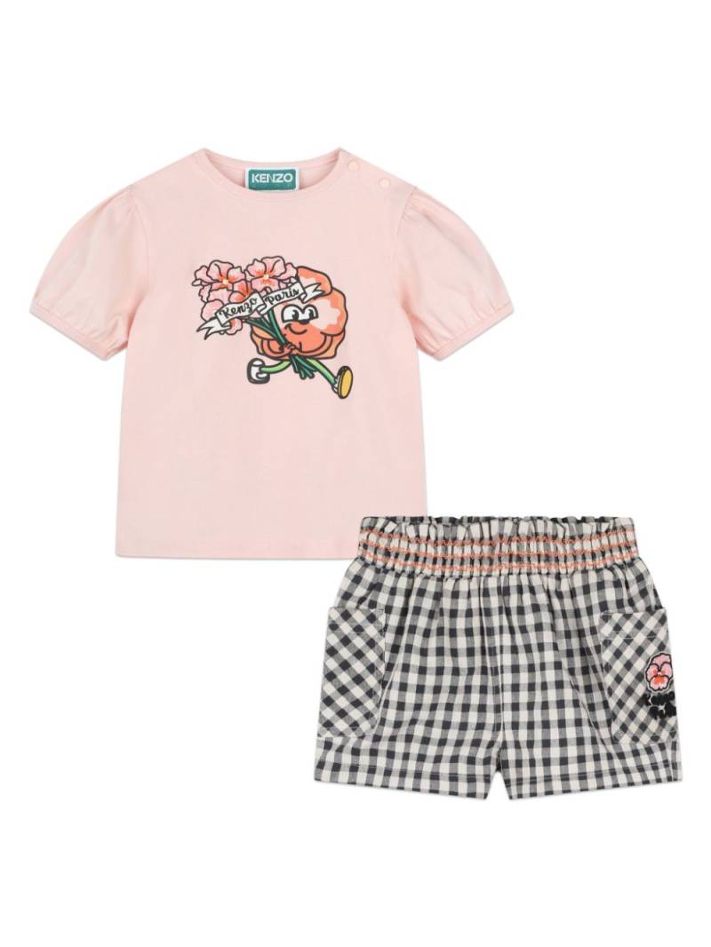 Kenzo Kids logo-print organic cotton-blend short set - Neutrals von Kenzo Kids