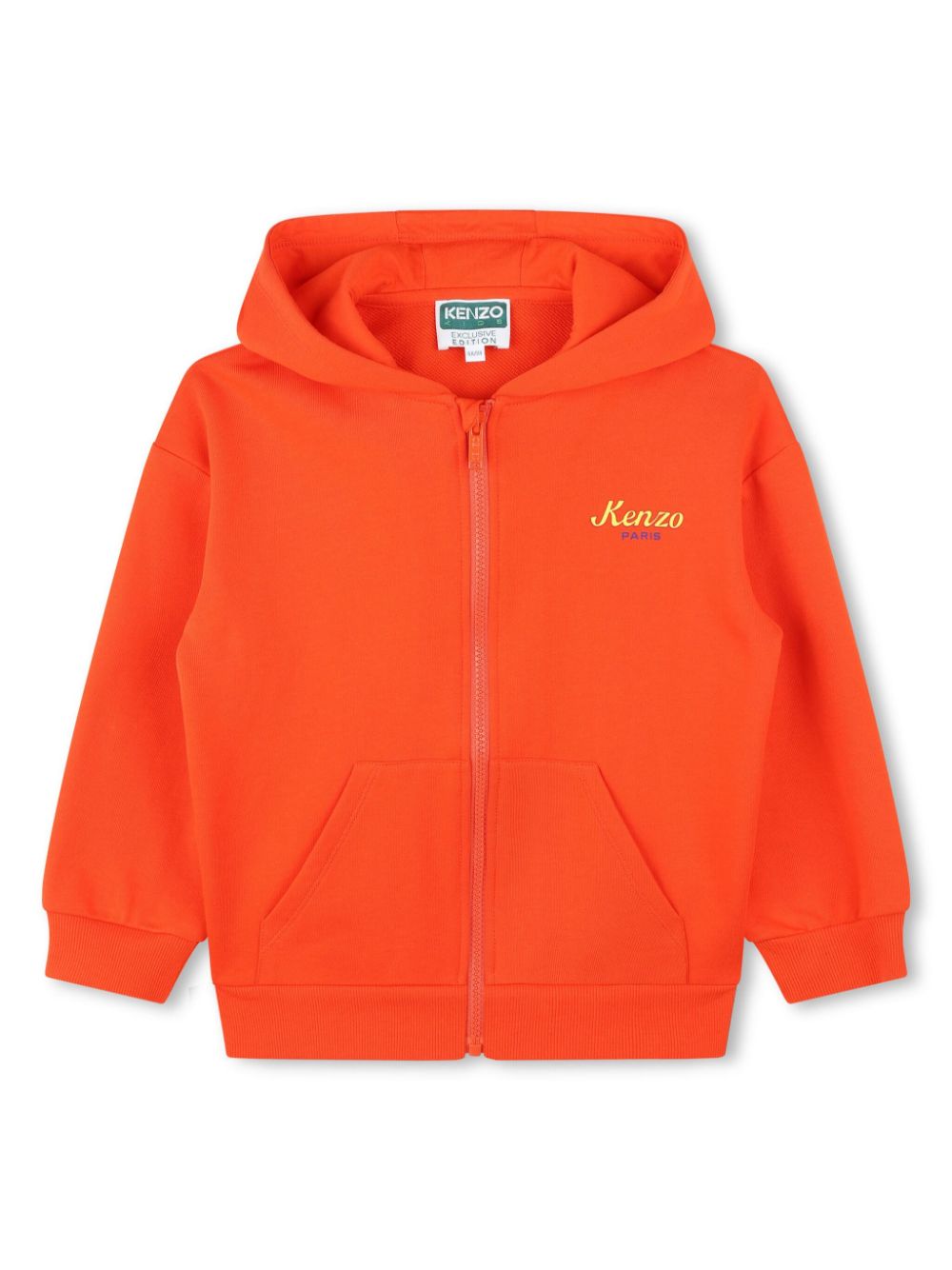 Kenzo Kids logo-print organic-cotton hoodie - Orange von Kenzo Kids