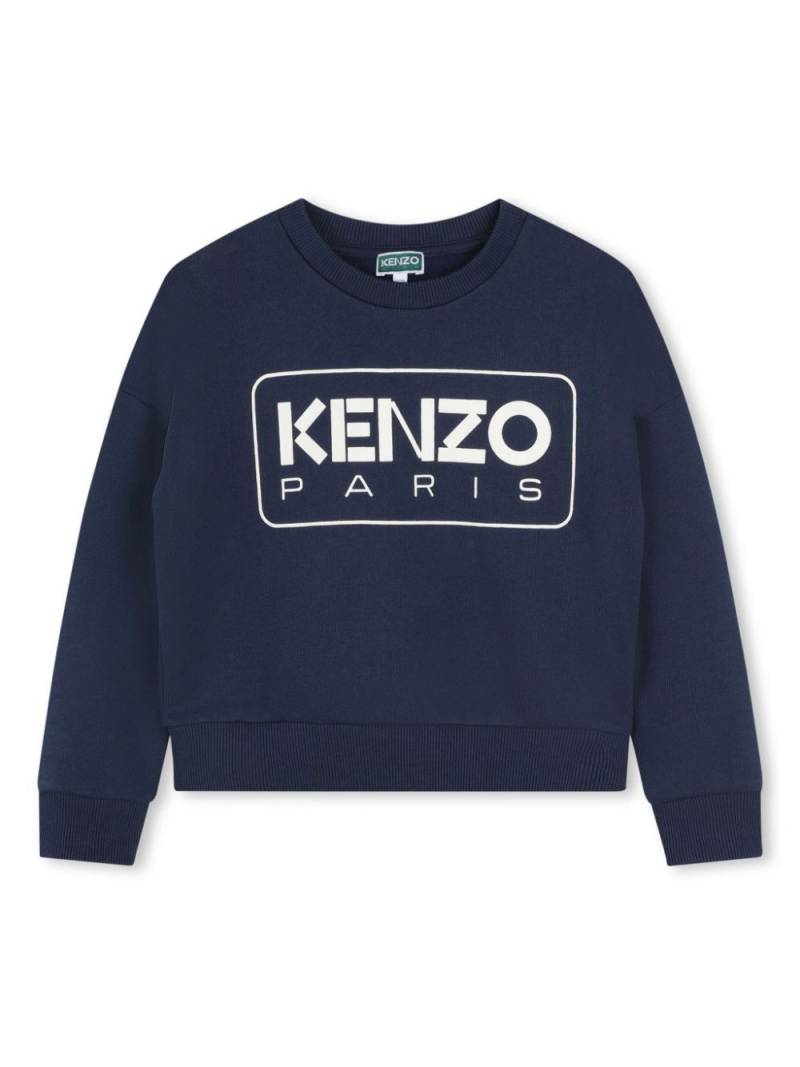 Kenzo Kids logo print sweatshirt - Blue von Kenzo Kids