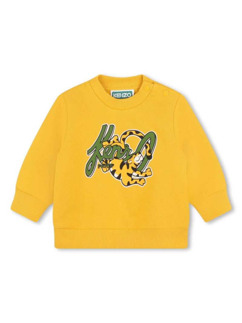 Kenzo Kids logo-print sweatshirt - Yellow von Kenzo Kids