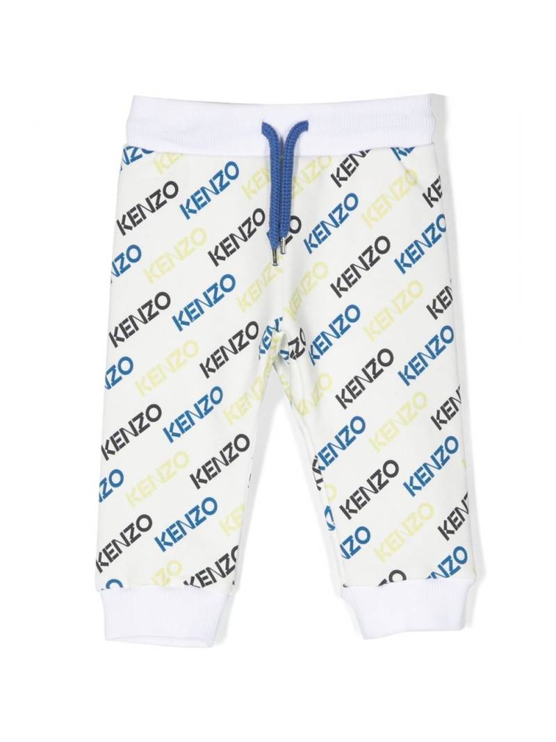 Kenzo Kids logo-print track pants - White von Kenzo Kids