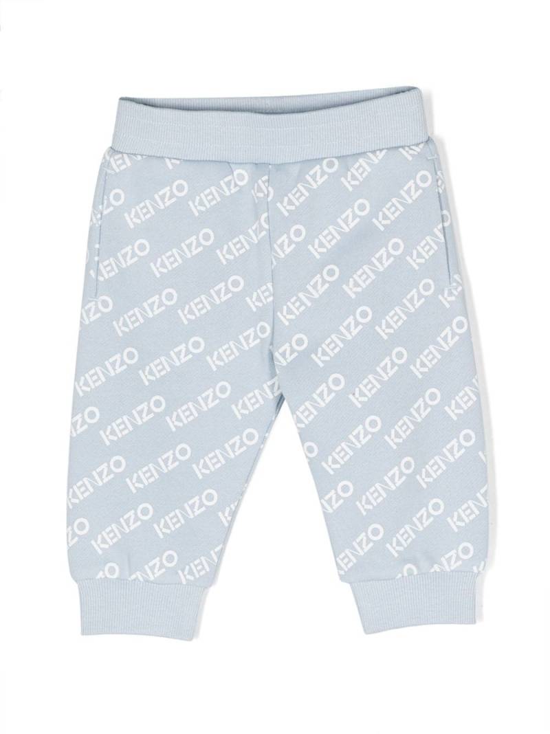 Kenzo Kids logo-print track trousers - Blue von Kenzo Kids