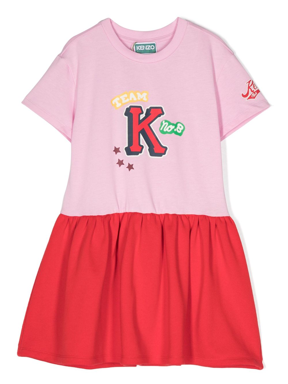 Kenzo Kids logo-print two-tone dress - Pink von Kenzo Kids