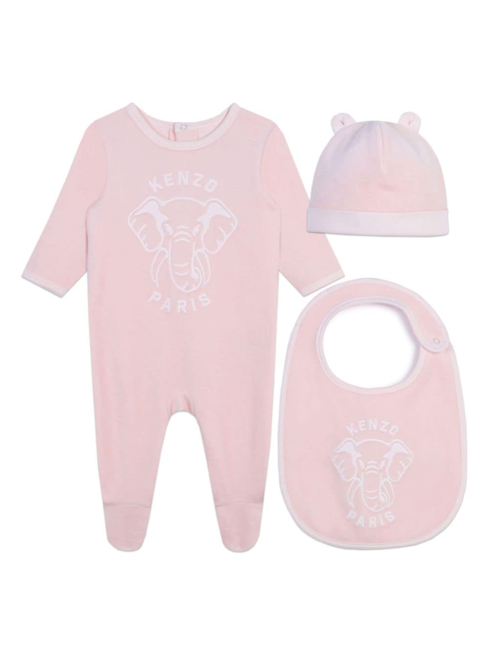Kenzo Kids logo-print velvet pyjamas (set of three) - Pink von Kenzo Kids