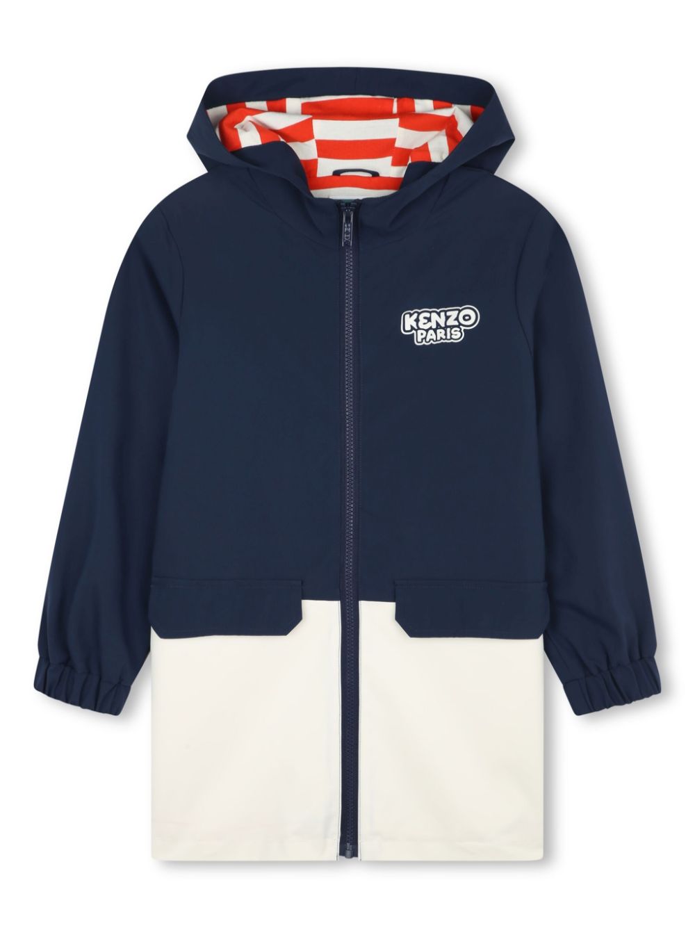 Kenzo Kids logo-print windbreaker coat - Blue von Kenzo Kids