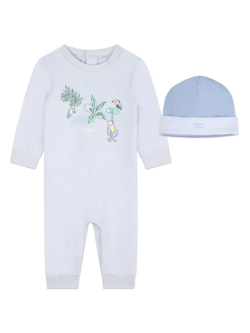 Kenzo Kids organic cotton jumpsuit set - Blue von Kenzo Kids