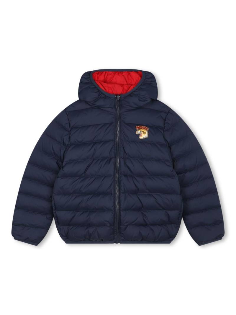 Kenzo Kids reversible hooded puffer jacket - Blue von Kenzo Kids