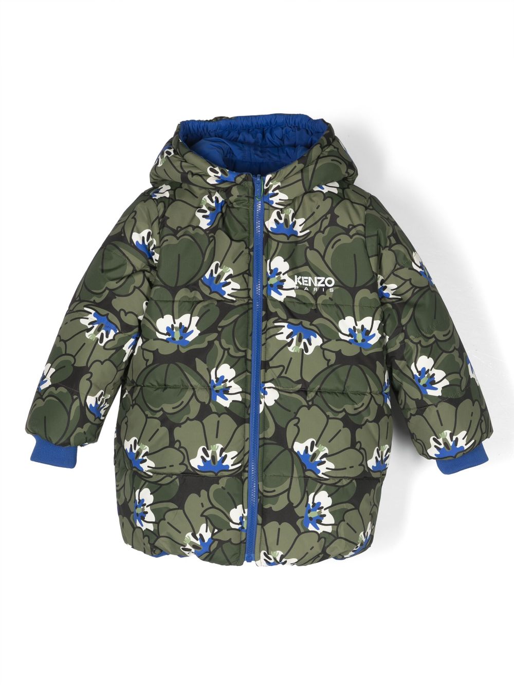 Kenzo Kids reversible padded jacket - Green von Kenzo Kids