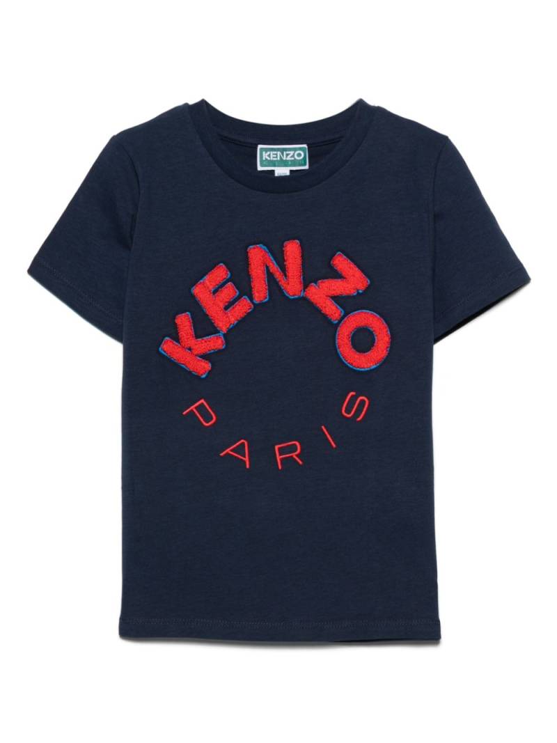 Kenzo Kids terrycloth-logo cotton T-shirt - Blue von Kenzo Kids