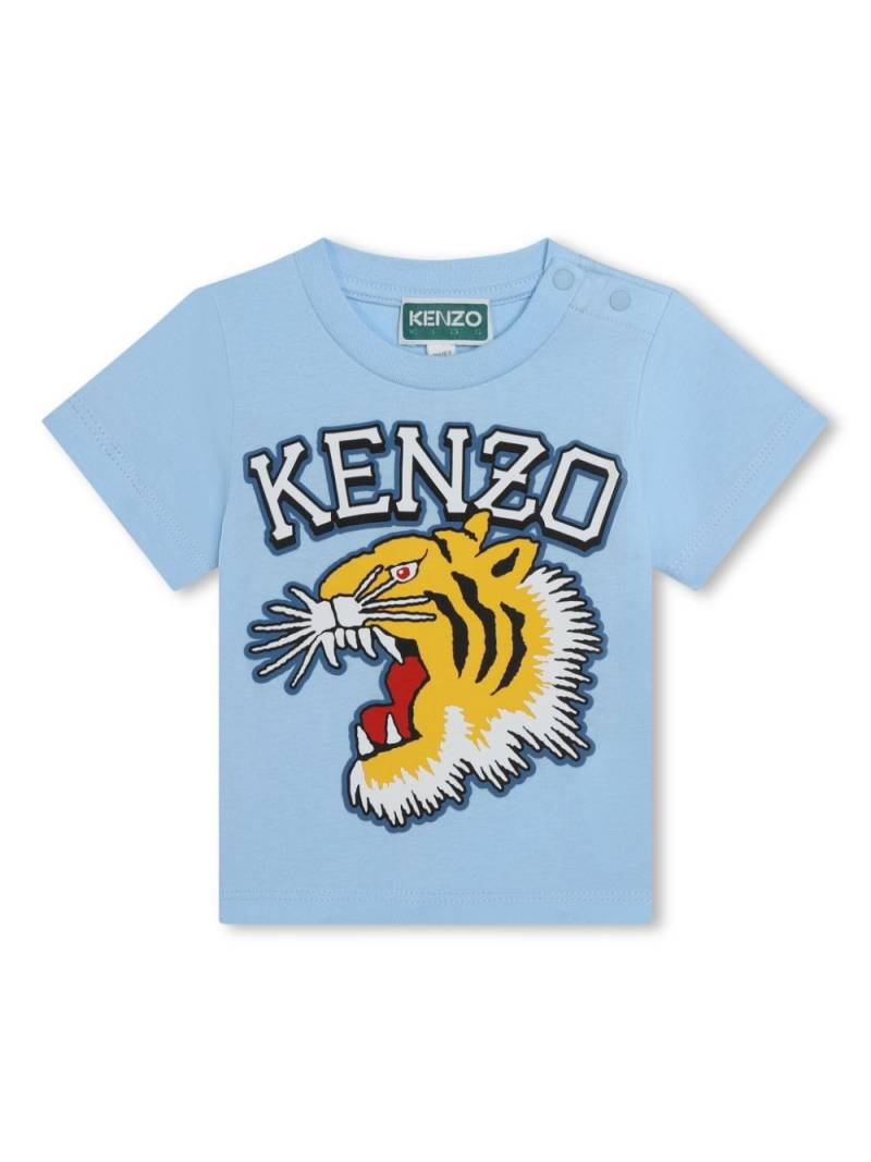 Kenzo Kids tiger-print cotton T-shirt - Blue von Kenzo Kids