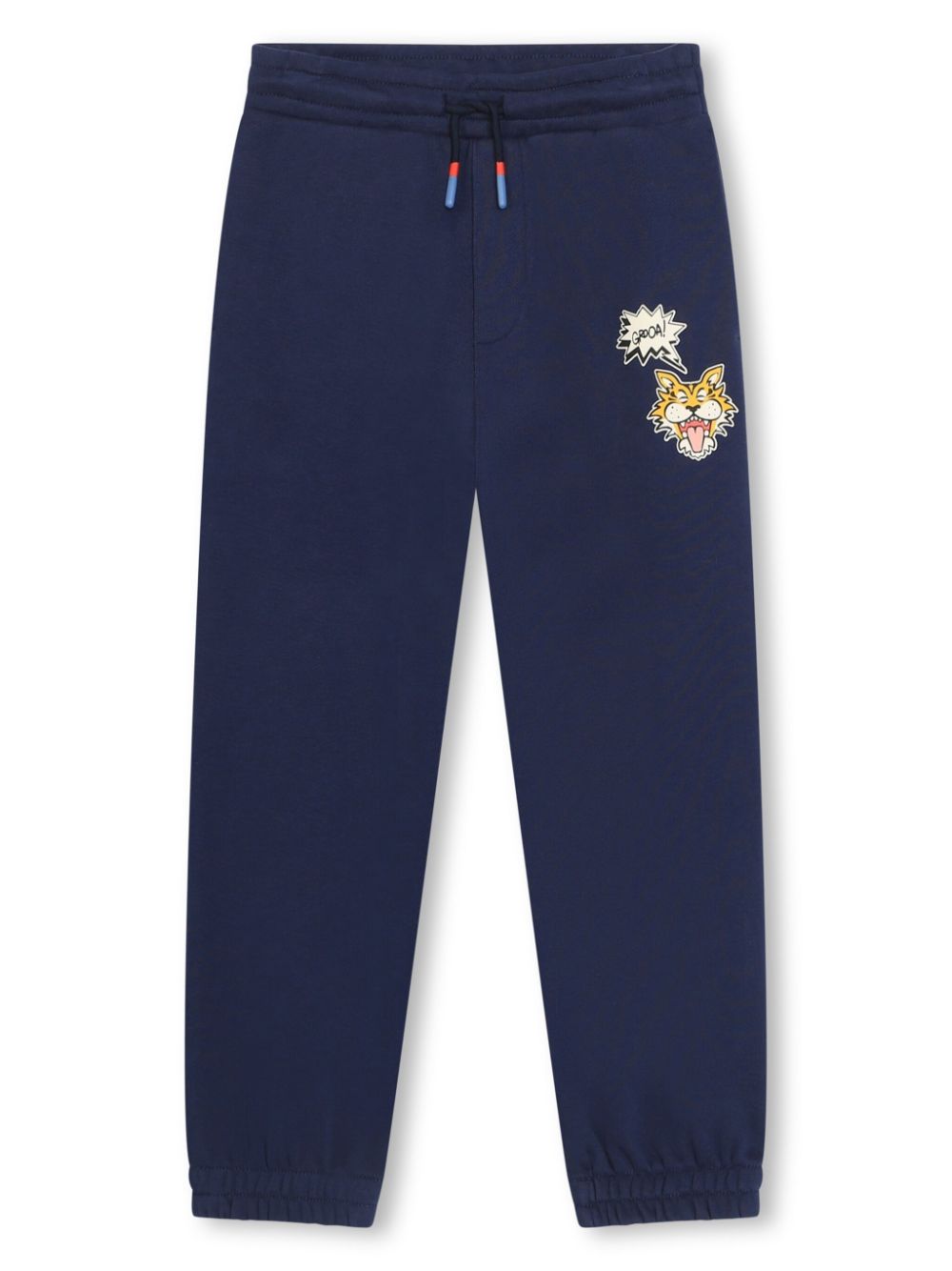 Kenzo Kids tiger-print cotton track pants - Blue von Kenzo Kids