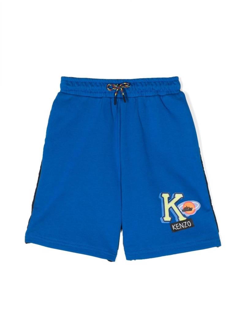 Kenzo Kids two-tone logo-print shorts - Blue von Kenzo Kids