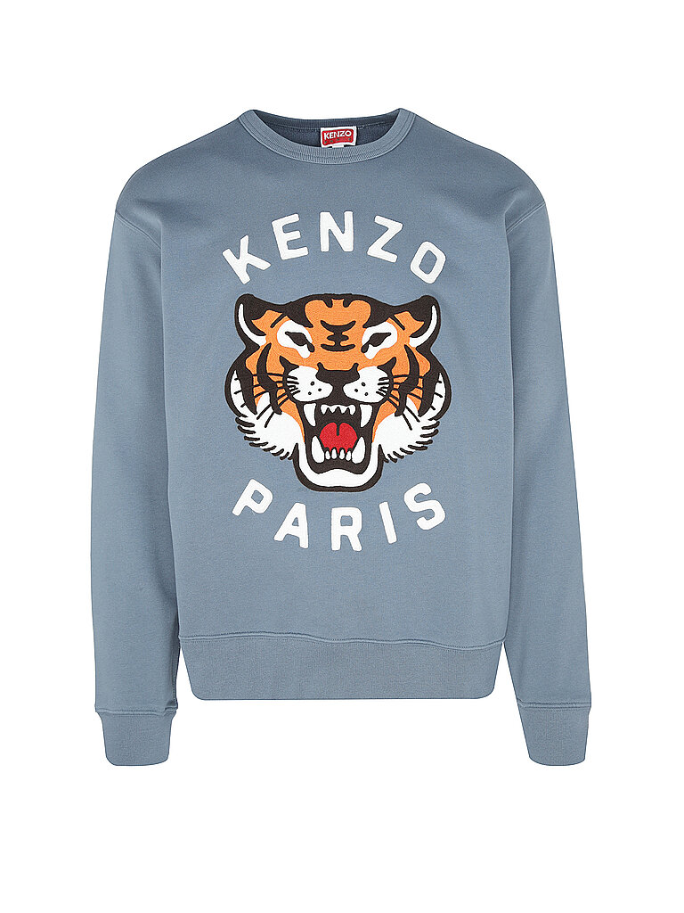 KENZO Sweater LUCKY TIGER blau | L von Kenzo