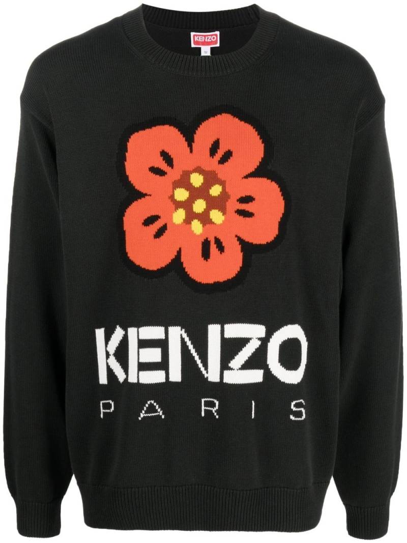 Kenzo Boke Flower intarsia-knit jumper - Black von Kenzo