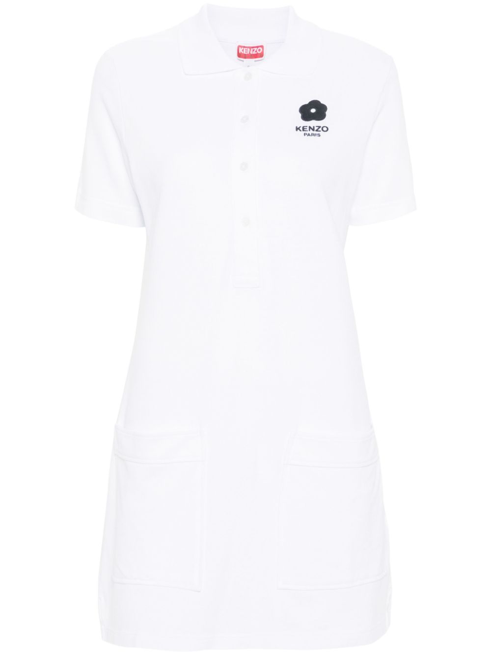 Kenzo Boke Flower-motif polo dress - White von Kenzo