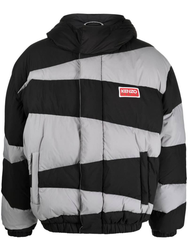 Kenzo Dazzle Stripe padded jacket - Black von Kenzo