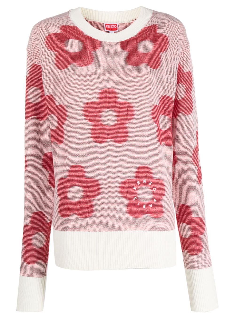 Kenzo Flower Spot jacquard jumper - White von Kenzo