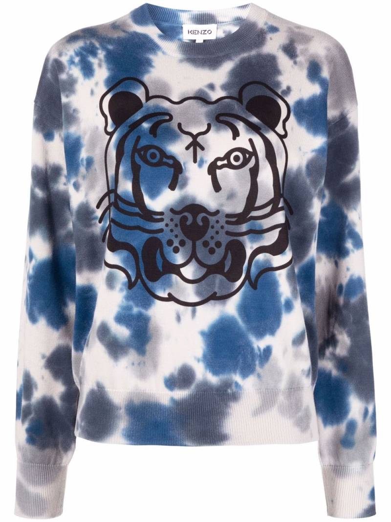 Kenzo K-Tiger tie-dye sweatshirt - Blue von Kenzo